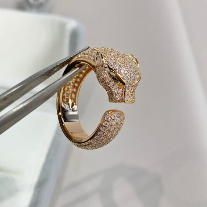 [Marins]PANTHERE PINK GOLD DIAMOND RING