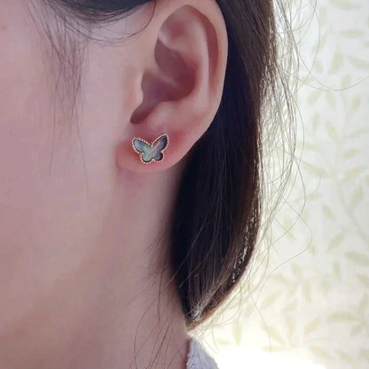 [Marins]BUTTERFLY DARK MOP  EARRINGS