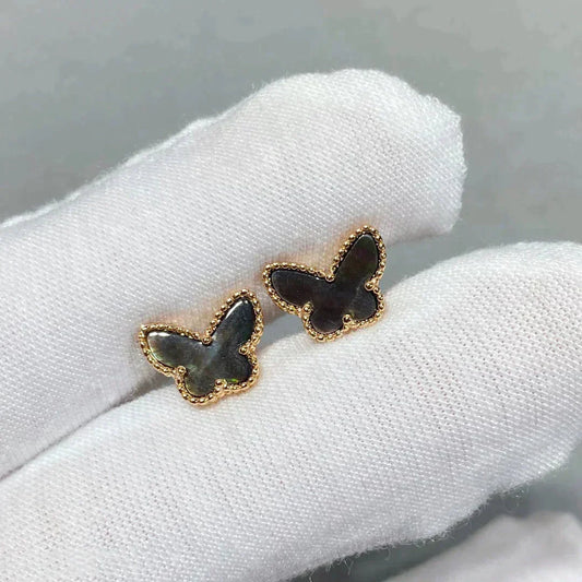[Marins]BUTTERFLY DARK MOP  EARRINGS