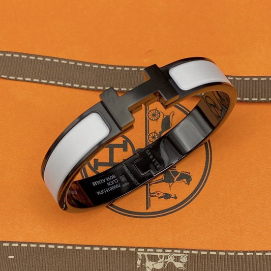 [Marins]H BRACELET 12MM BLACK WHITE CERAMIC