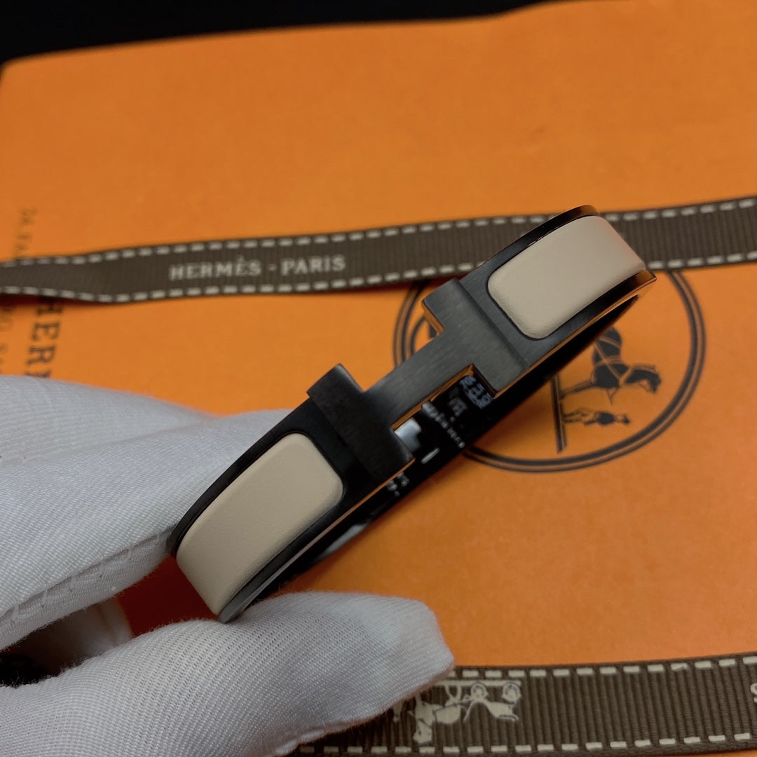 [Marins]H BRACELET 12MM BLACK BEIGE CERAMIC