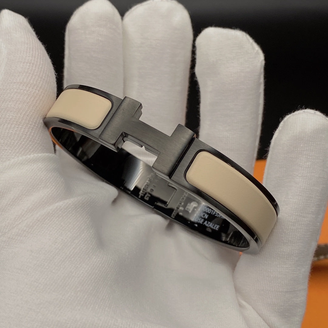 [Marins]H BRACELET 12MM BLACK BEIGE CERAMIC