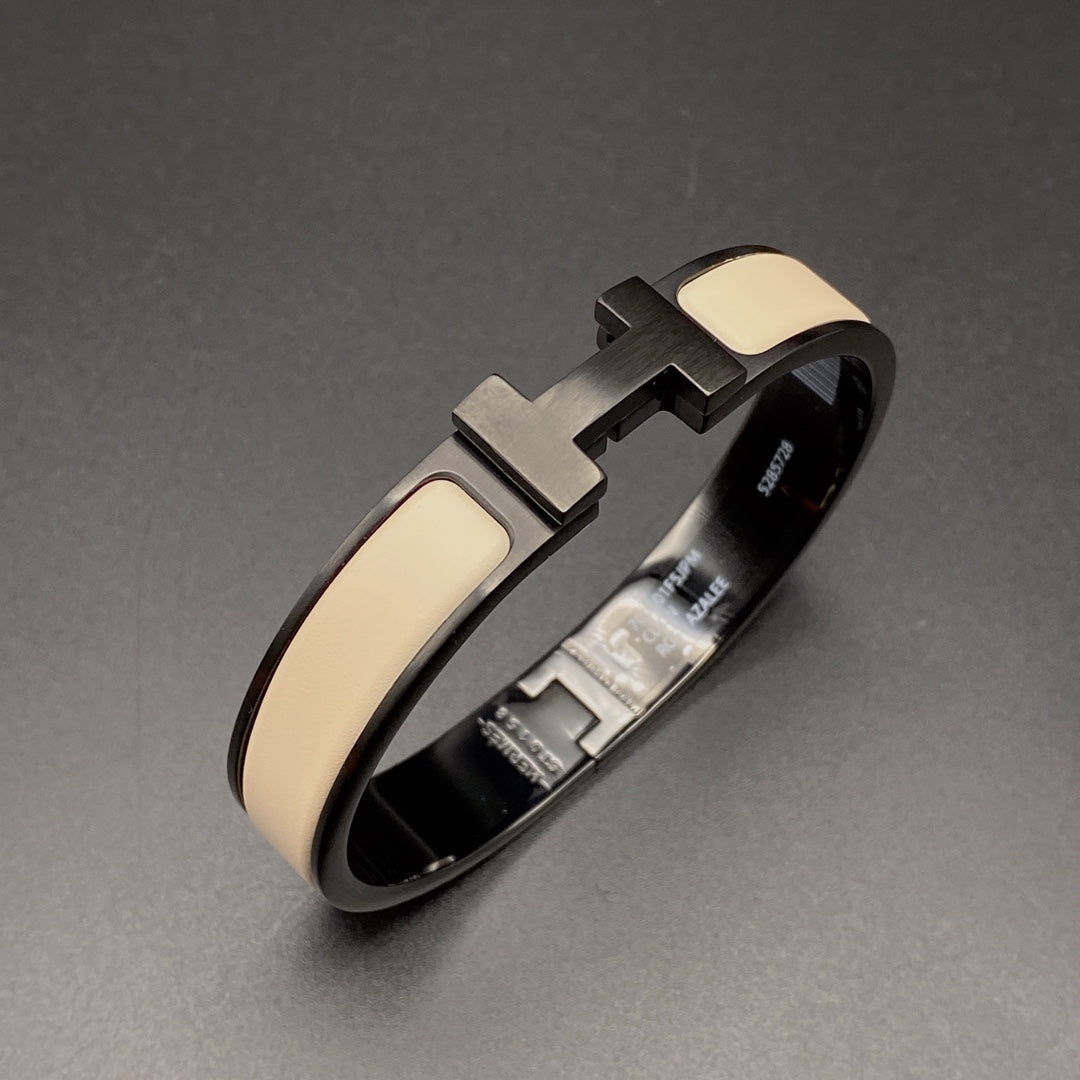 [Marins]H BRACELET 12MM BLACK BEIGE CERAMIC