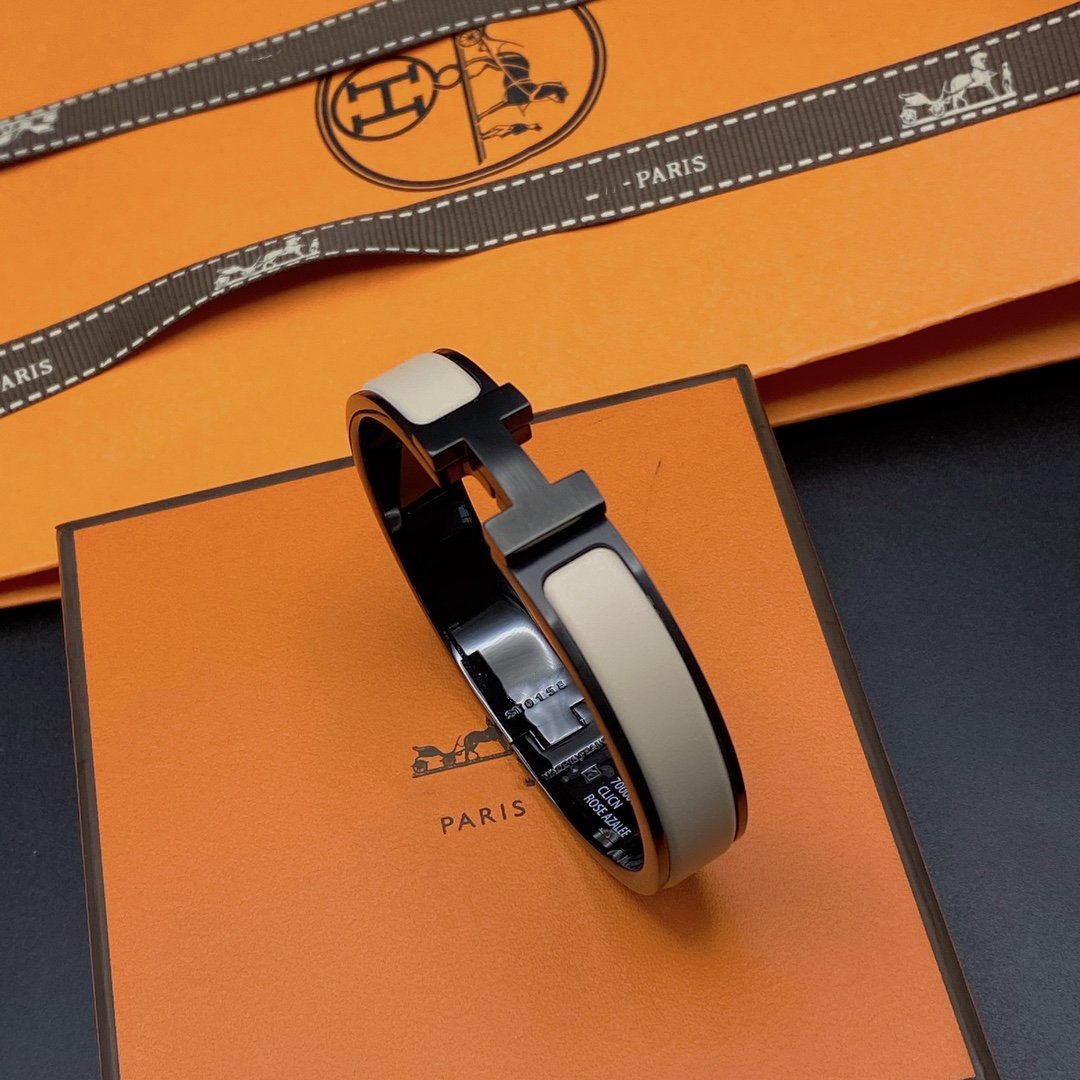 [Marins]H BRACELET 12MM BLACK BEIGE CERAMIC