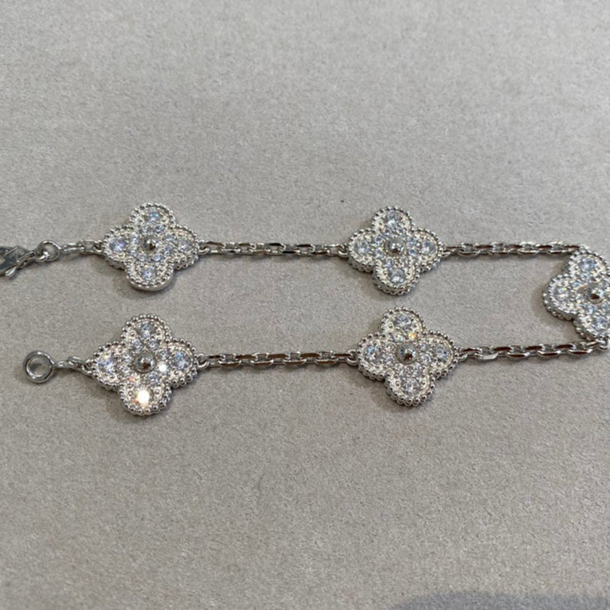 [Marins] CLOVER 5 MOTIF FULL DIAMOND BRACELET COLLECTION