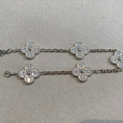 [Marins] CLOVER 5 MOTIF FULL DIAMOND BRACELET COLLECTION