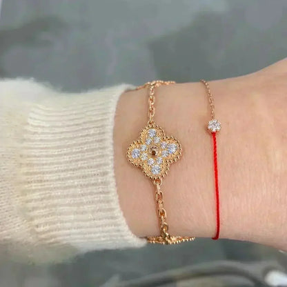 [Marins] CLOVER 5 MOTIF FULL DIAMOND BRACELET COLLECTION