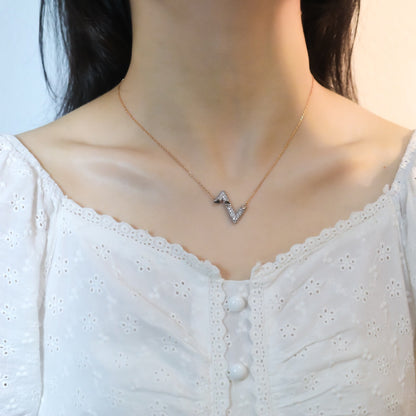 [Marins]VOLT SILVER DIAMOND PEDANT NECKLACE