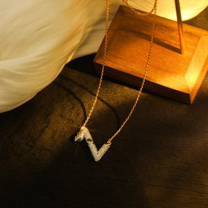 [Marins]VOLT SILVER DIAMOND PEDANT NECKLACE