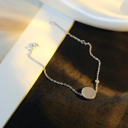 [Marins]SUN MOTIF PINK MOP SILVER BRACELET
