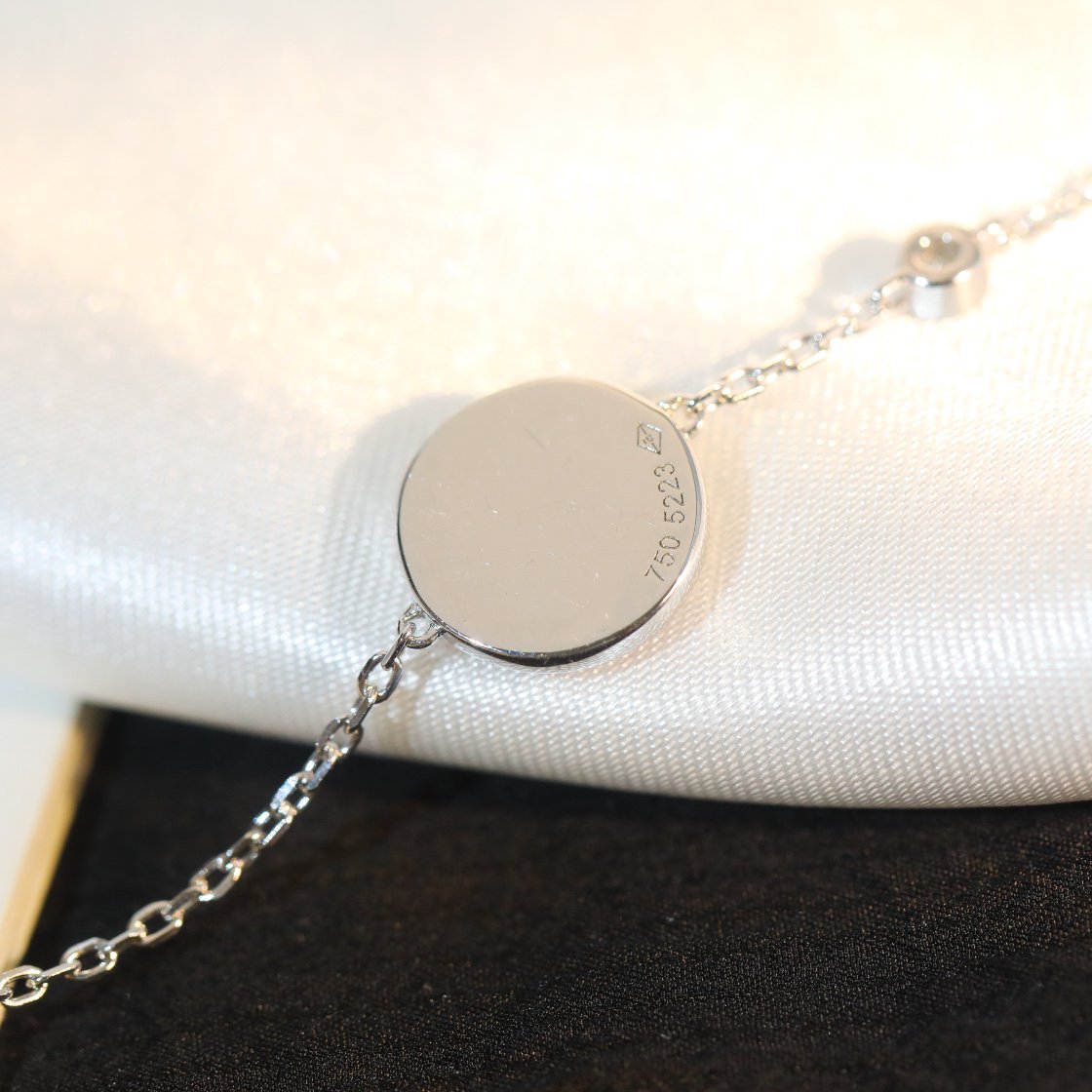 [Marins]SUN MOTIF PINK MOP SILVER BRACELET