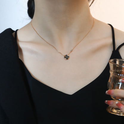 [Marins]SUN PEDANT PINK GOLD 1 DIAMOND NECKLACE