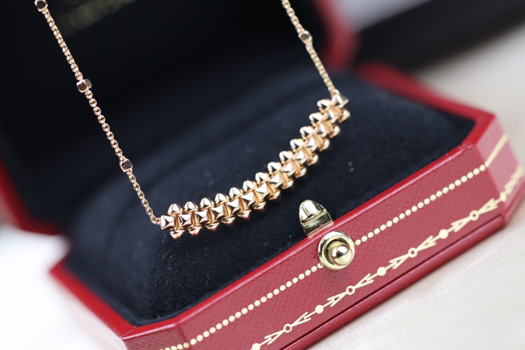 [Marins]CLASH PINK GOLD NECKLACE