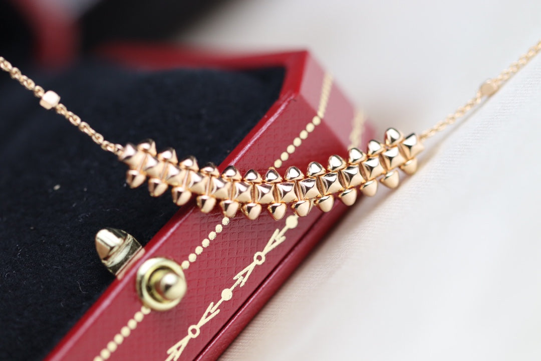 [Marins]CLASH PINK GOLD NECKLACE