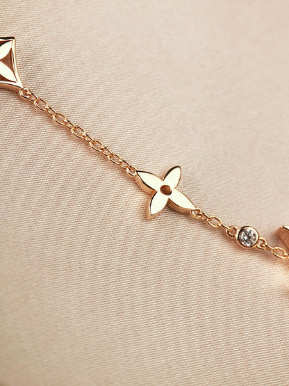 [Marins]STAR AND SUN 7 MOTIFS GOLD BRACELET