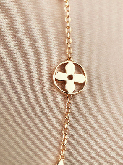 [Marins]STAR AND SUN 7 MOTIFS GOLD BRACELET