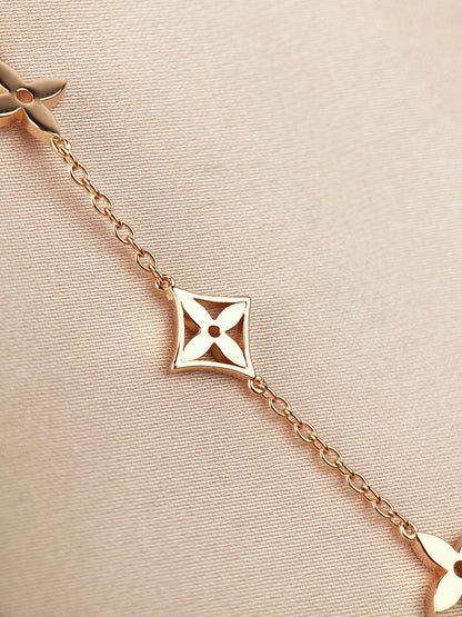 [Marins]STAR AND SUN 7 MOTIFS GOLD BRACELET