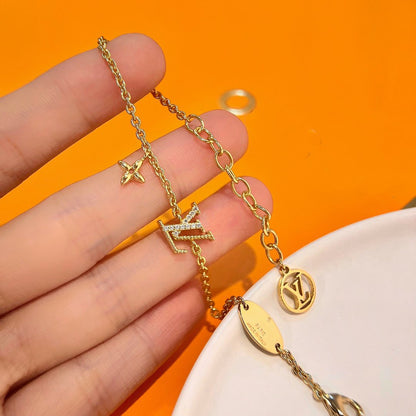 [Marins]LOGO STAR MOTIF GOLD BRACELET