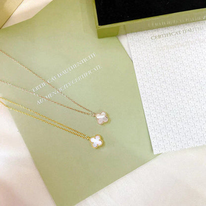 [Marins]CLOVER MINI 9.5MM WHITE MOTHER-OF-PEARL NECKLACE
