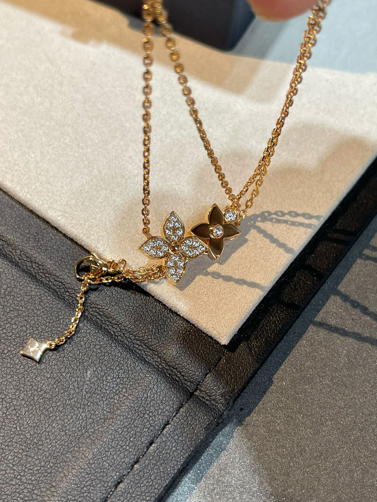 [Marins]STAR BLOSSOM NECKLACE PINK GOLD DIAMONDS