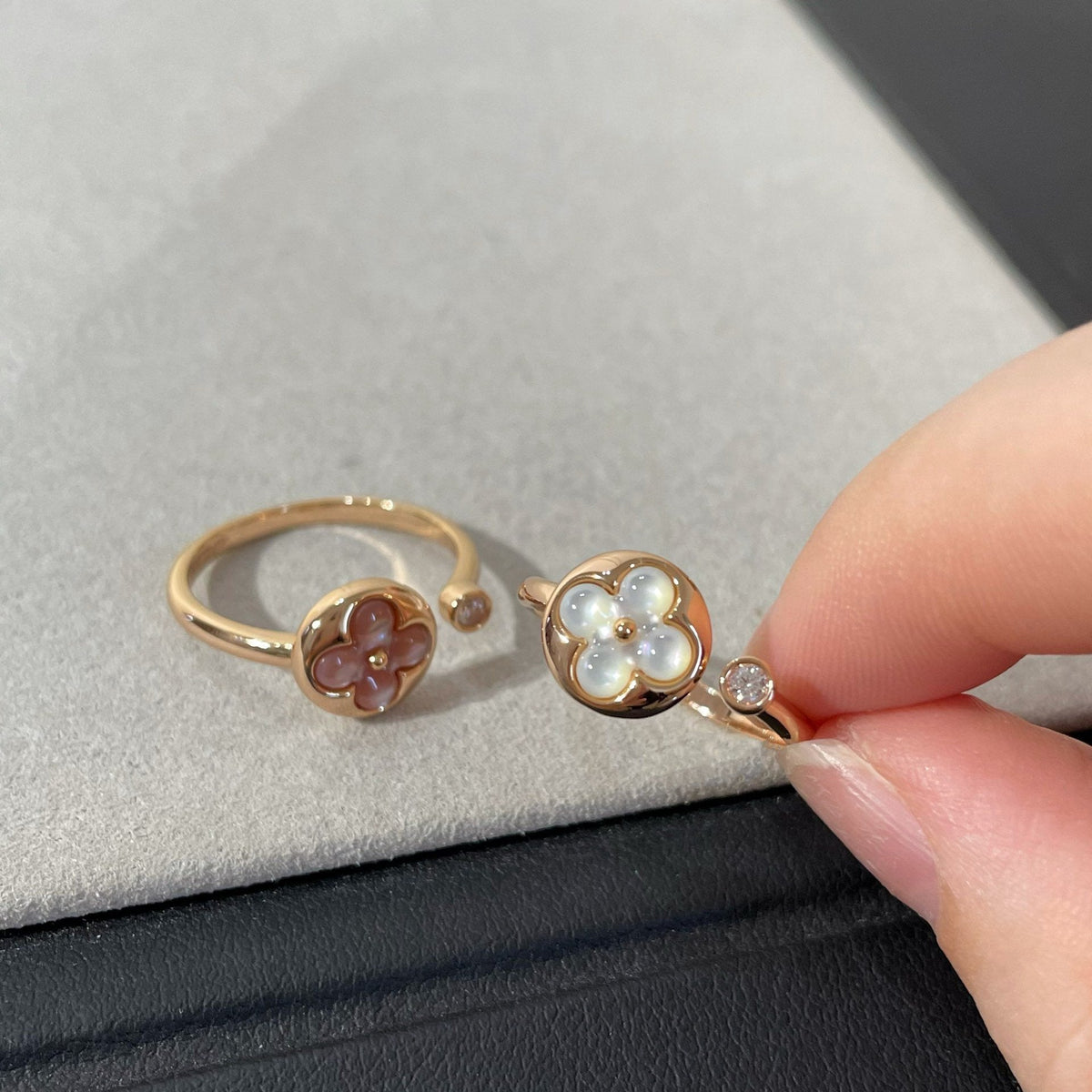 [Marins]SUN 1 DIAMOND PINK MOP RING