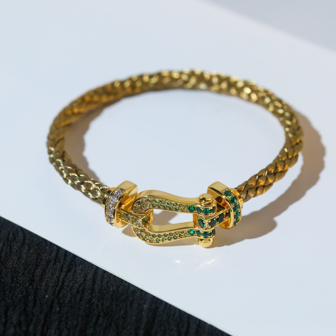 [Marins]FORCE 10 GOLD GREEN DIAMOND PAVED
