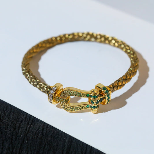 [Marins]FORCE 10 GOLD GREEN DIAMOND PAVED
