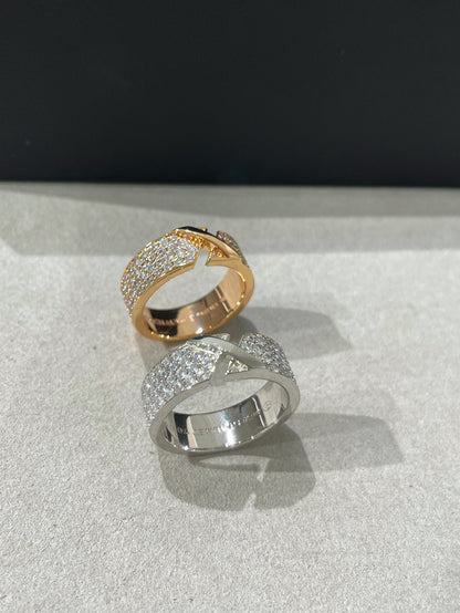 [Marins]LIENS EVIDENCE  DIAMOND PAVED RING