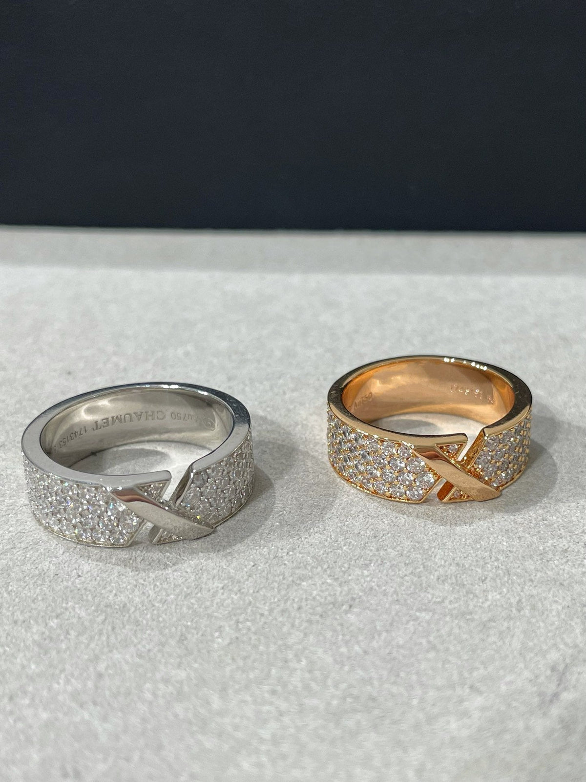 [Marins]LIENS EVIDENCE  DIAMOND PAVED RING