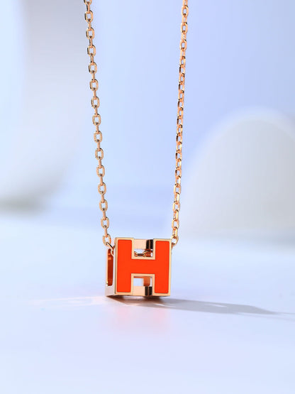 [Marins]H CAGE PINK GOLD NECKLACE