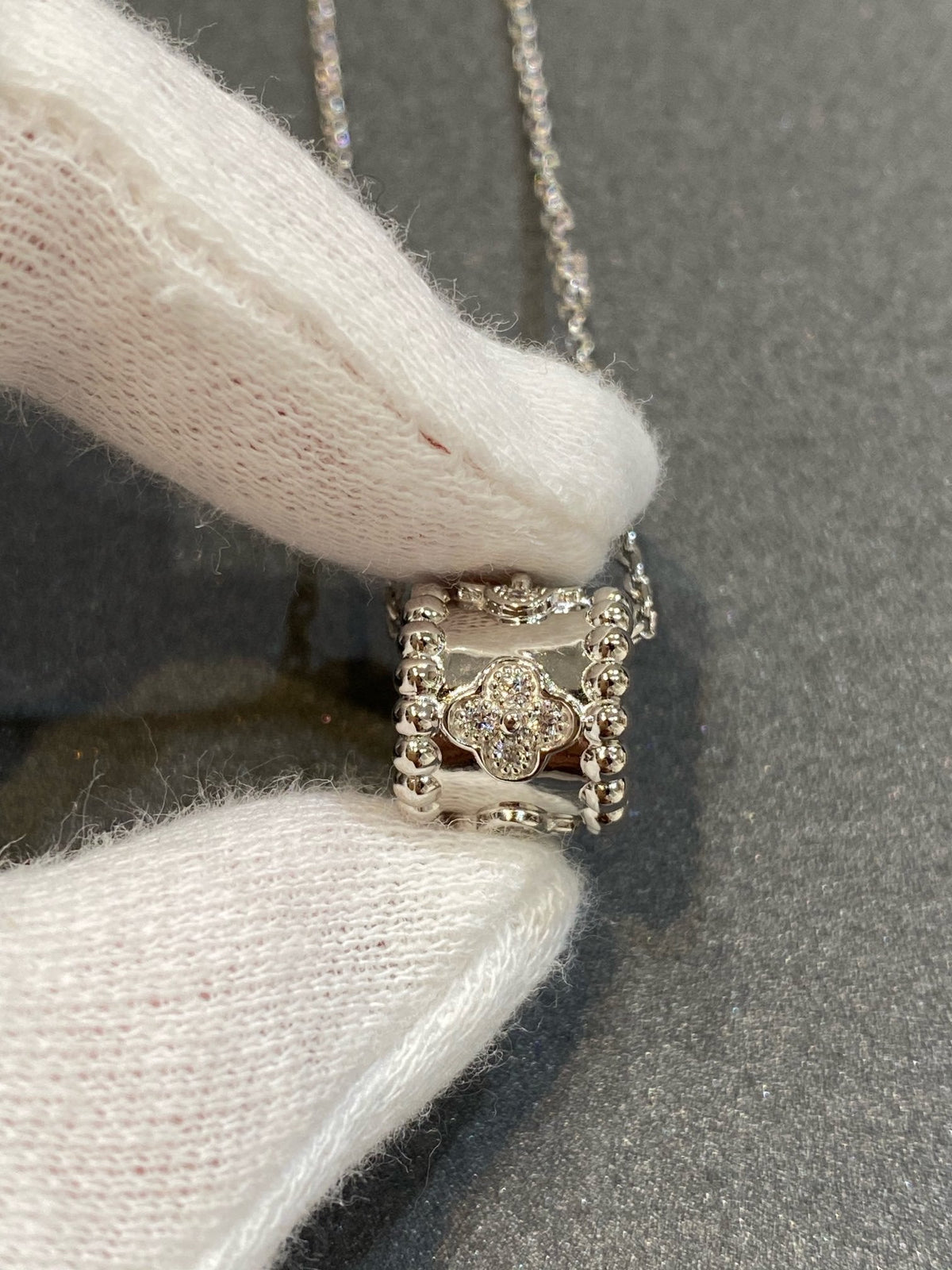 [Marins]PERLEE PEDANT SIVLER DIAMOND NECKLACE