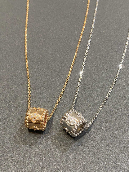 [Marins]PERLEE PEDANT SIVLER DIAMOND NECKLACE
