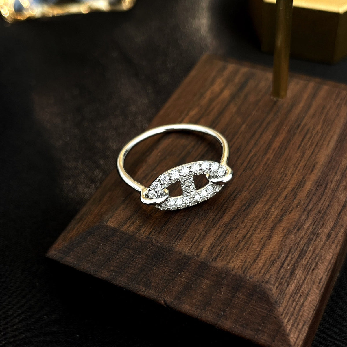 [Marins]RONDE SMALL SILVER DIAMOND RING