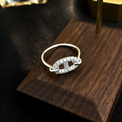 [Marins]RONDE SMALL SILVER DIAMOND RING