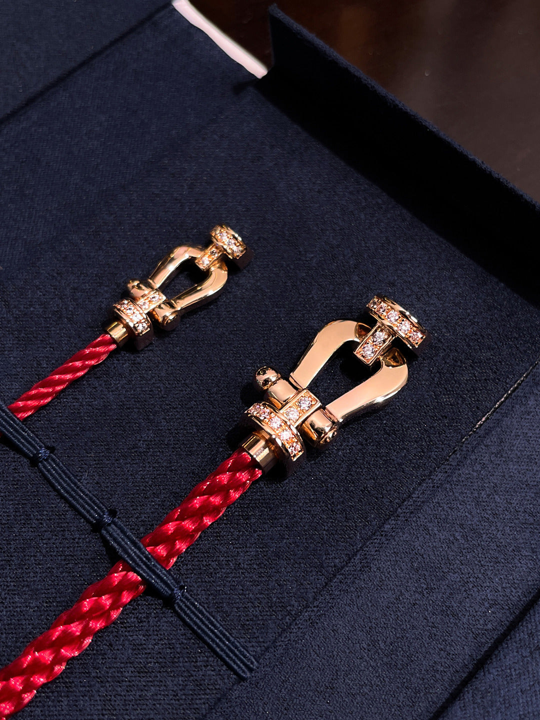 [Marins]FORCE 10 HALF DIAMOND PINK GOLD RED CORDERI LARGE AND MEDIUM MODEL
