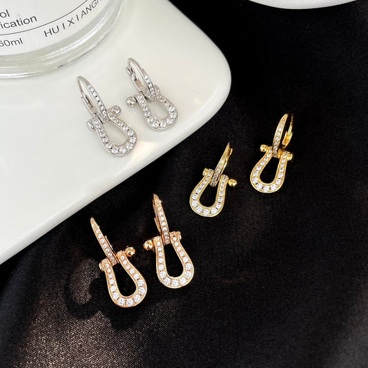 [Marins]FORCE 10 FULL DIAMOND DROP EARRINGS MEDIUM MODEL