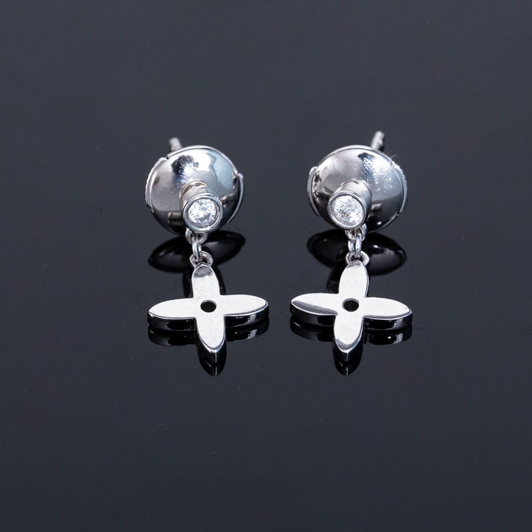 [Marins]VIDYLLE SILVER DIAMOND MINI DROP EARRINGS