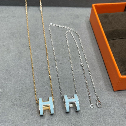 [Marins]POP H SKY BLUE NECKLACE