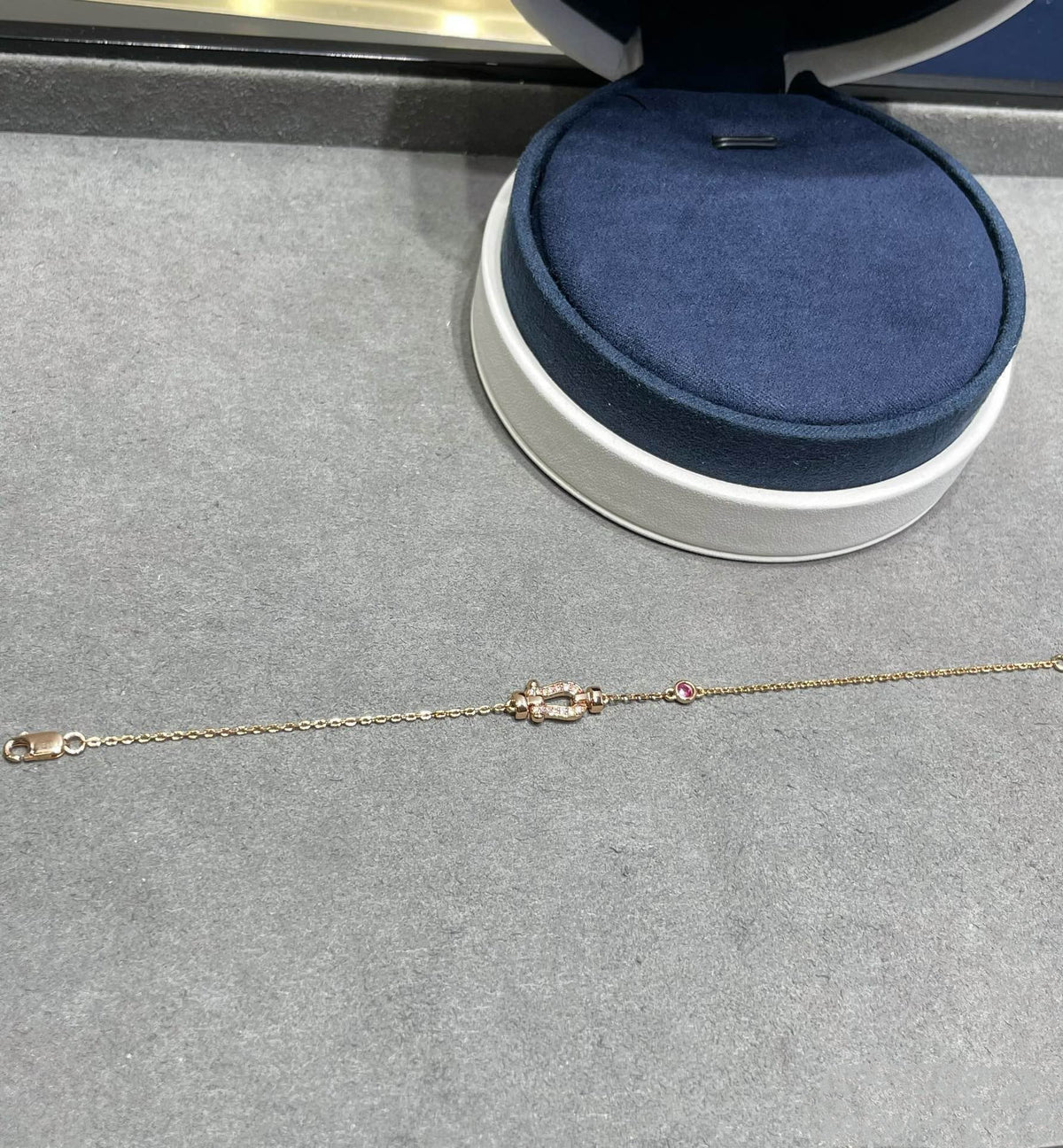 [Marins]FORCE 10 DIAMOND CHAIN LINK PINK GOLD BRACELET