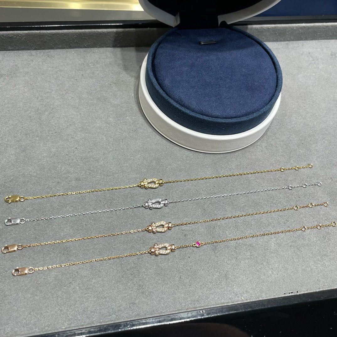 [Marins]FORCE 10 DIAMOND CHAIN LINK PINK GOLD BRACELET