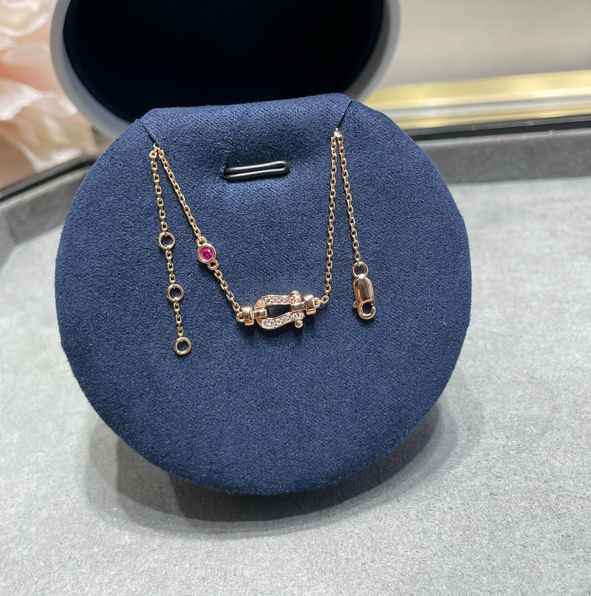 [Marins]FORCE 10 DIAMOND CHAIN LINK PINK GOLD BRACELET