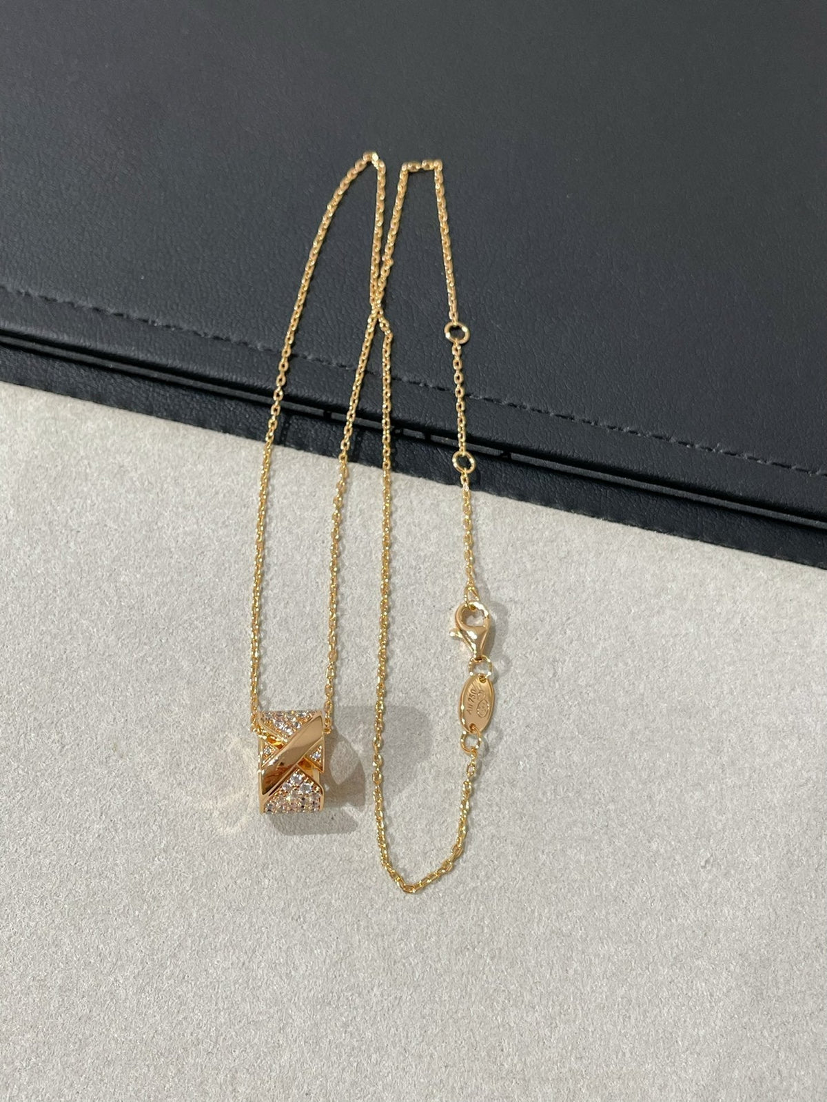[Marins]LIENS EVIDENCE DIAMOND PAVED NECKLACE