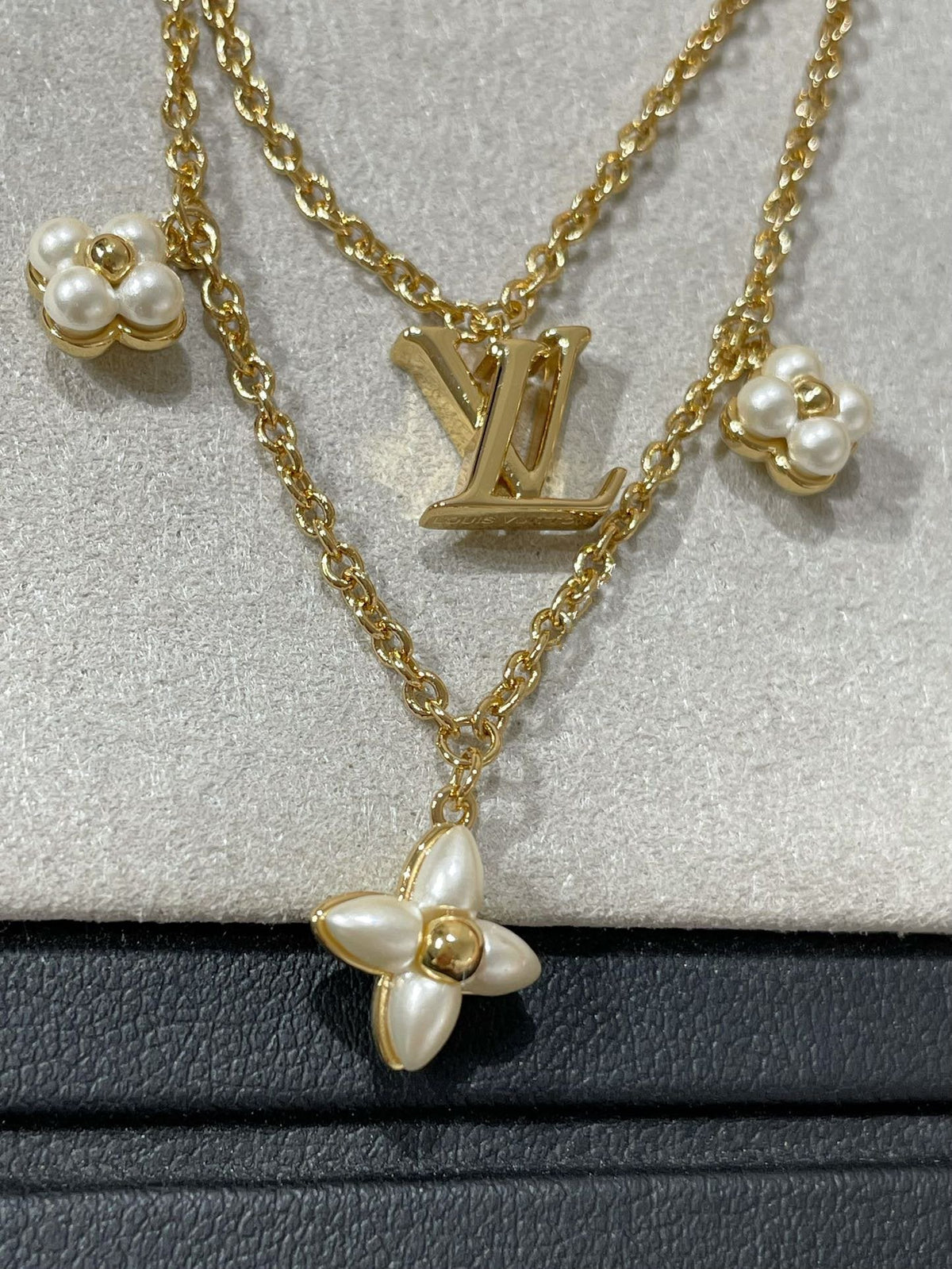[Marins]FLOWERGRAM GOLD MOP DOUBLE ROW NECKLACE
