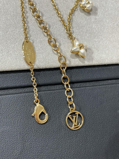 [Marins]FLOWERGRAM GOLD MOP DOUBLE ROW NECKLACE