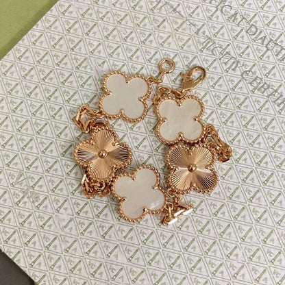 [Marins]CLOVER WHITE PEARL MOP 5 MOTIF BRACELET COLLECTION