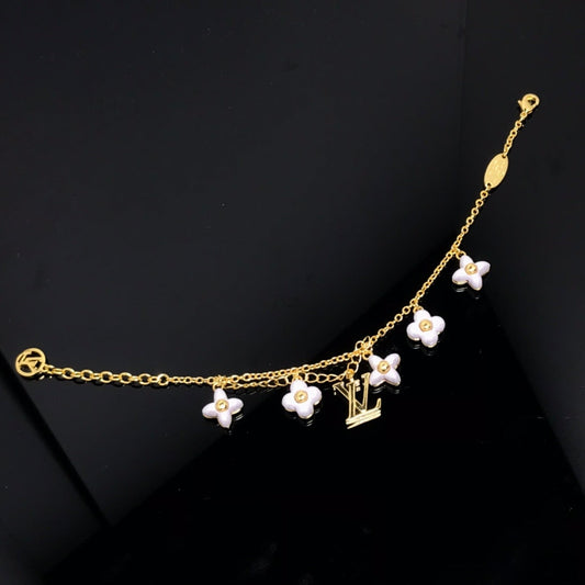 [Marins]LOGO 6 MOTIF STAR AND SUN GOLD BRACELET