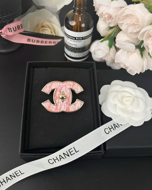 [Marins]Pink Resin Classic Brooch 5cm