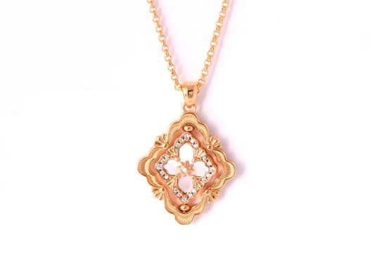 [Marins] B.C.L ENAMEL ROTATING SINGLE-DIAMOND NECKLACE£¨Various colors£©