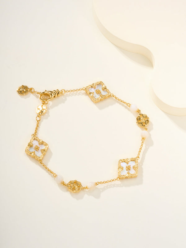 [Marins]B.C.L ENAMELED Three-Flower Bracelet£¨Trumpet)