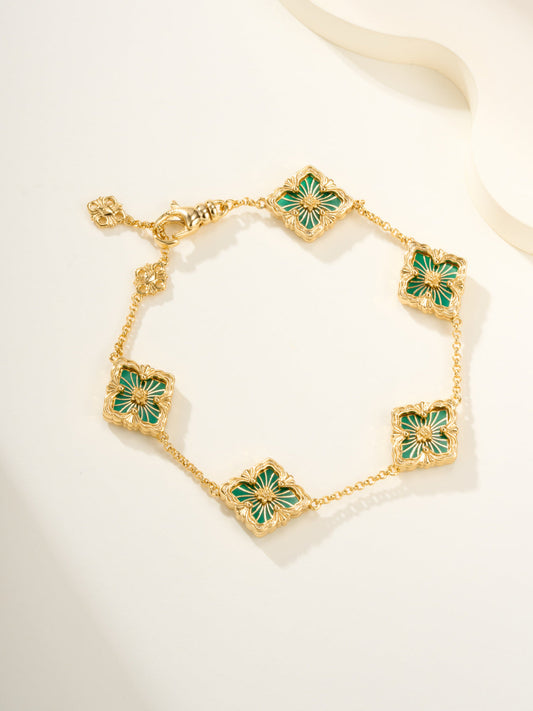 [Marins]B.C.L ENAMELED Five-Flower Bracelet£¨Various Colors)